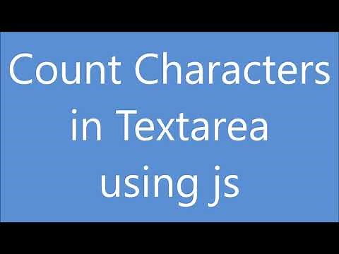 Count Characters in Textarea using JavaScript | Onkeyup Function