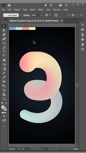 Abstract Gradient Tube in Illustrator
