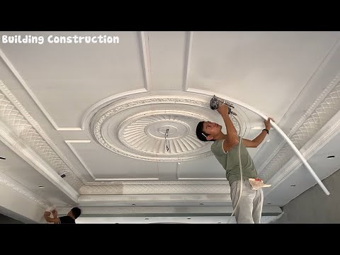 Construction And Installation Techniques Of Modern Luxury Gold-Plated Gypsum Ceiling