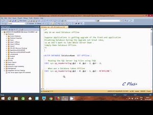 How to Use Database Offline in Sql Server