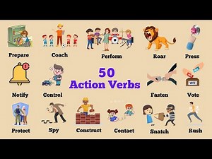 Daily Use English Action Verbs Vocabulary with Pictures and Sentence Examples