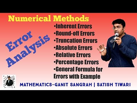 Error Analysis | Numerical Methods |Inherent, Round off, Truncation, Absolute, Relative and % errors
