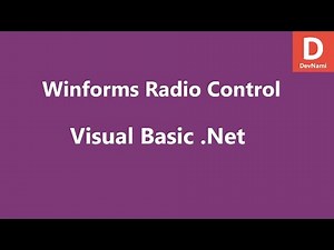 Visual Basic .Net WinForms Radio Button Control