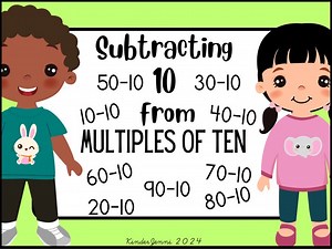 Subtracting 10 from Multiples of Ten up to 100