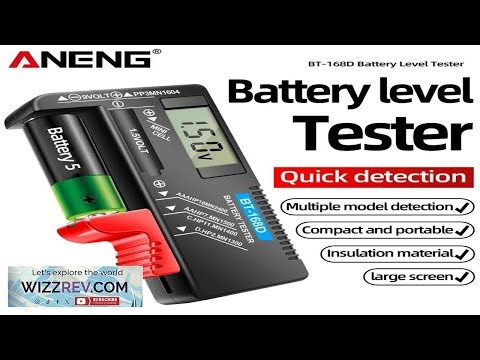 BT 168D Digital Battery Tester Universal Digital LCD Tester AA AAA CD 9V