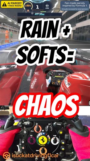 Leclerc’s Rain Breakdown on Softs… ICONIC 😭 | F1 Parody #f1shorts #formula1 #f1simracing