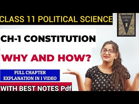 Constitution why and how class 11