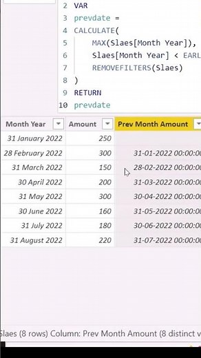 GET PREVIOUS ROW IN CALCULATED COLUMN AND MEASURES | CALCULATIONS BASED ON PREVIOUS ROW IN POWER BI