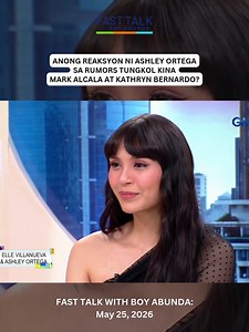 Friends pa ba si Ashley sa ex niyang si #MarkAlcala? Ano ang reaksyon ni Ashley sa mga rumors tungkol kina Mark at #KathrynBernardo? #FTBAAshleyAndElle #FastTalkWithBoyAbunda #AshleyOrtega #ApoySaDugo #fasttalkgma