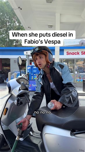 I’ll pump my own gas from now on! #fabio | vespa