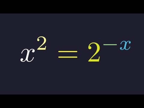 Why Most People Can't Find All 3 Solutions to x^2=2^-x?