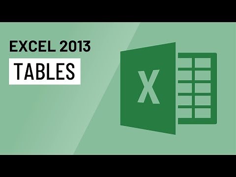 Excel 2013: Tables
