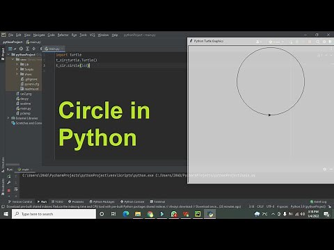 how to make a circle in python | make circle with python turtle | circle in pycharm