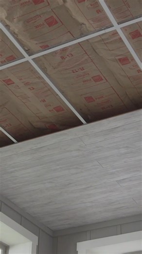 1.6K views · 15 reactions | Did you know??? You can update an old drop ceiling with wood-look planks in just a few steps! Learn how here: https://bit.ly/3TlvG3B | Armstrong Ceilings for the Home | Facebook