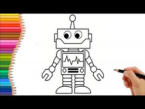 How to Draw Robot Easy | Robot Drawing For kids