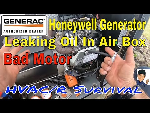 Another Generac Generator Leaking Oil Engine Failure