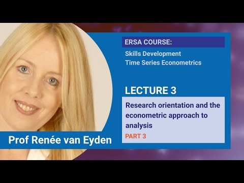 Lecture 3: An example of the econometric approach to analysis