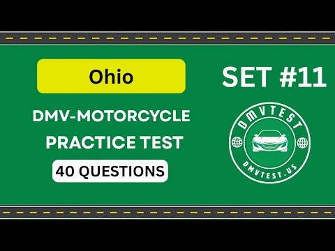 Ohio DMV Motorcycle Test 2025 | 40 Real Practice Questions | DMV Test 2025 Set #11