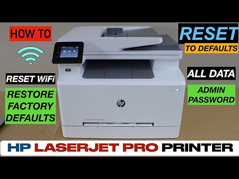 HP Color LaserJet Pro Printer Reset To Factory Default Setting !