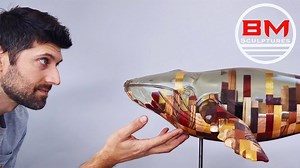 Carving a WHALE out of Resin & Wood | BM Sculptures