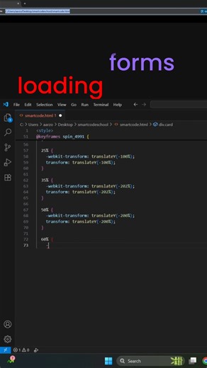 CSS Loading Cards Animation | HTML & CSS Tutorial for Beginners #coding #html