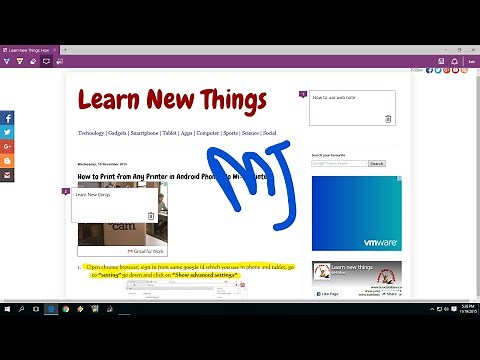 Microsoft Edge Web Note Write, highlight, Notes, Copy & Paste