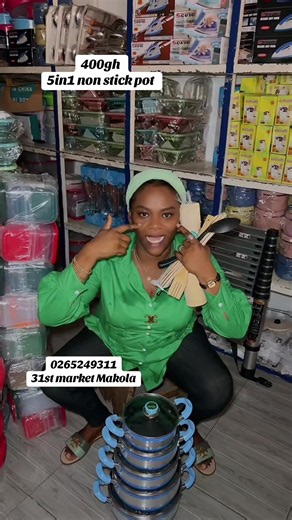 400gh 5-in-1 Non-Stick Pot Set — Makola Market Find