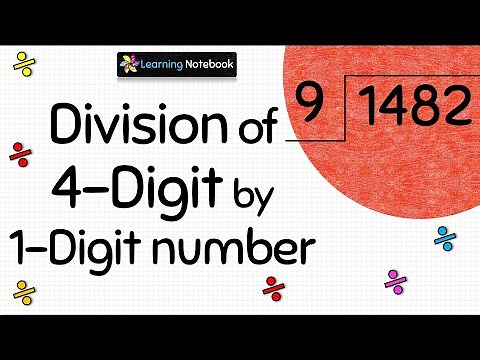 Division of 4 Digit numbers by 1 Digit Number (With Free Worksheet)
