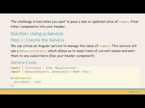 How to Pass Component Value to Header in Angular Using Service