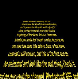 How to Create Animated Star Wars Perspective text effect in Photoshop tutorial