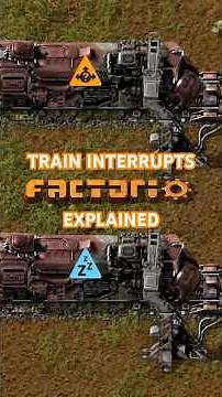 Easy Train Interrupts For Beginners In Factorio! #factorio #factoriospaceage