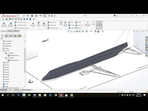 SolidWorks Tutorial:Fuselage of Boeing 737 Aircraft Complete Design