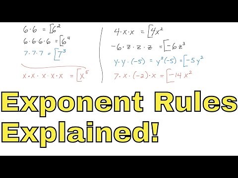 01 - What is an Exponent? (Learn Exponent Rules, Power Rules & Problems)