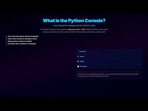 What is Python consoles? A Complete Beginner's Guide with Animation and Note
