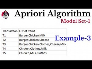 Apriori Algorithm | Find Frequent itemset & Association Rules | Data Warehousing and Data Mining |
