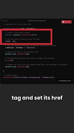 How to Download File Programmatically in JavaScript | Quick JS Tips | #shortsfeed #javascript