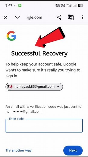 Gmail Account Successful Recovery |👈👆☝️#recovery #gmail #gmailaccount