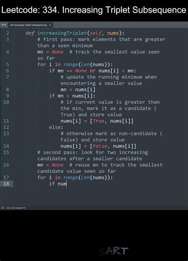 Leetcode 334. Increasing Triplet Subsequence in Python | Python Leetcode | Python Coding Tutorial
