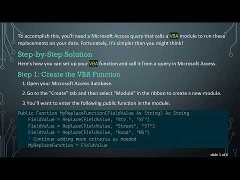 How to Use VBA in MS Access for Multiple REPLACE Functions