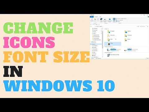 Change Icons Font Size in Windows 10