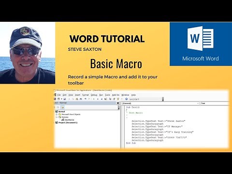 This video explains how to create a simple Macro in Microsoft Word