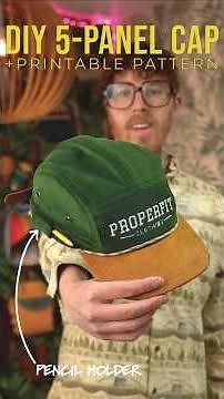 DIY 5-Panel Camp Hat + Printable PDF Sewing Pattern #hats #5panel #campcap #caps #diy #sewing