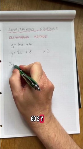 How to Solve Simultaneous Equations | Elimination Method Made Easy #maths #mathhelp