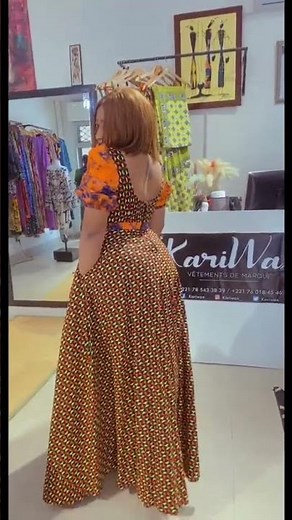 Très Jolie Modelé De Robe Longue En Pagne Africain