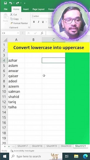Convert Lowercase to Uppercase Letters in Excel.