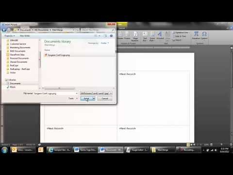Create name tags using the Mail Merge feature in Microsoft Word