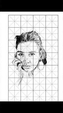 Using the grid method to draw a portrait