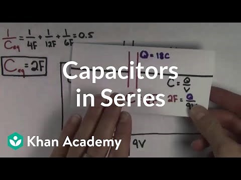 Capacitors in series | Circuits | Physics | Khan Academy