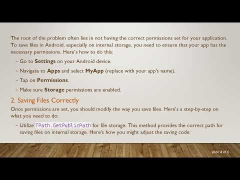 How to Save Text Files to Internal Storage in Delphi Android Apps