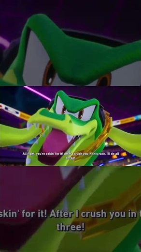 Vector and Omega Interaction - Sonic Racing CrossWorlds